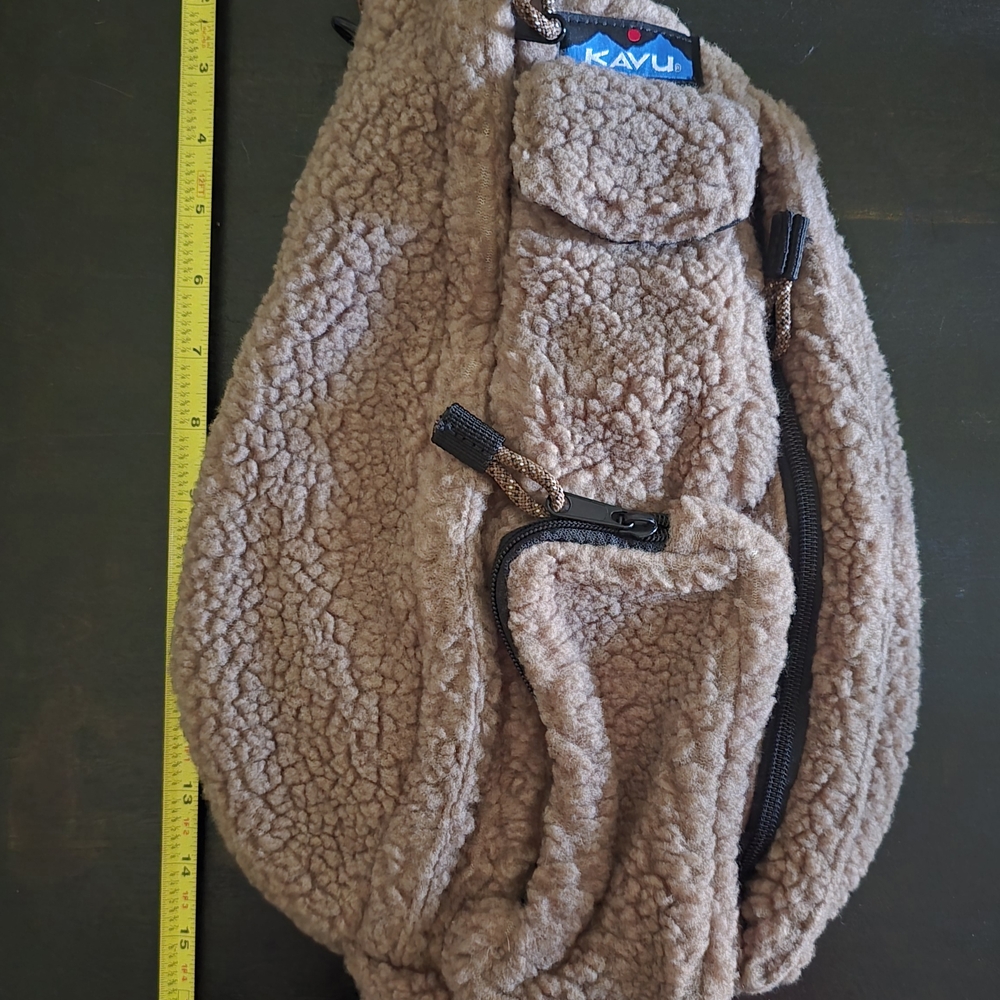 Kavu Cream Sherpa Sling Bag